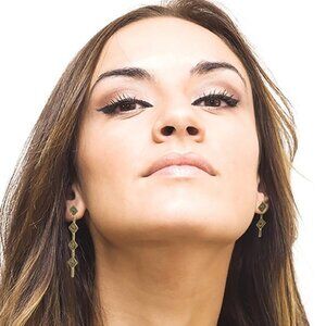 LYDELL NYC Gold & Crystal Asymmetrical Dangle Earrings